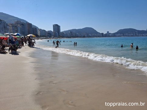 Praia de Copacabana no Rio de Janeiro