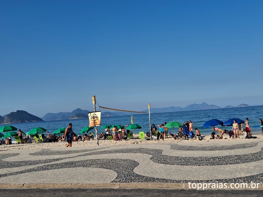 Praia de Copacabana no Rio de Janeiro