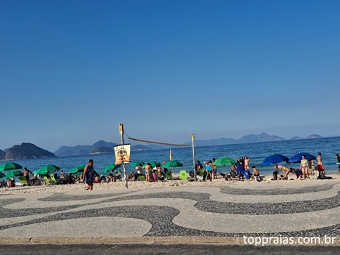 Praia de Copacabana no Rio de Janeiro