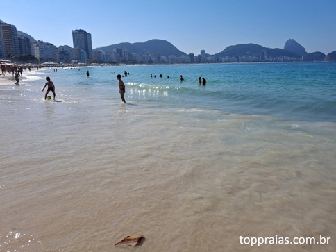 Praia de Copacabana no Rio de Janeiro