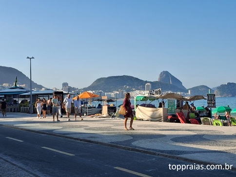 Praia de Copacabana no Rio de Janeiro
